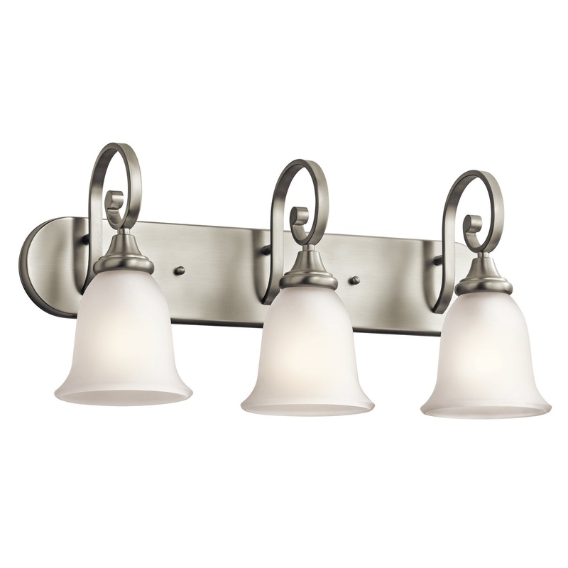 Kichler 45055NI Monroe Three Light Bath, Brushed Nickel (Discontinued)