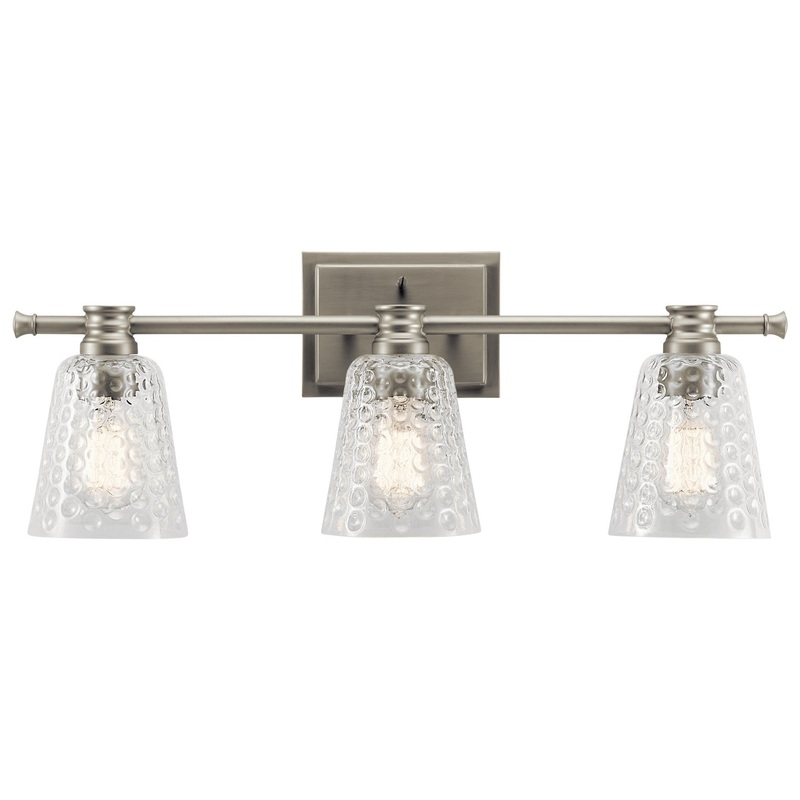 Kichler 45097NI Nadine Three Light Bath, Brushed Nickel (Discontinued)