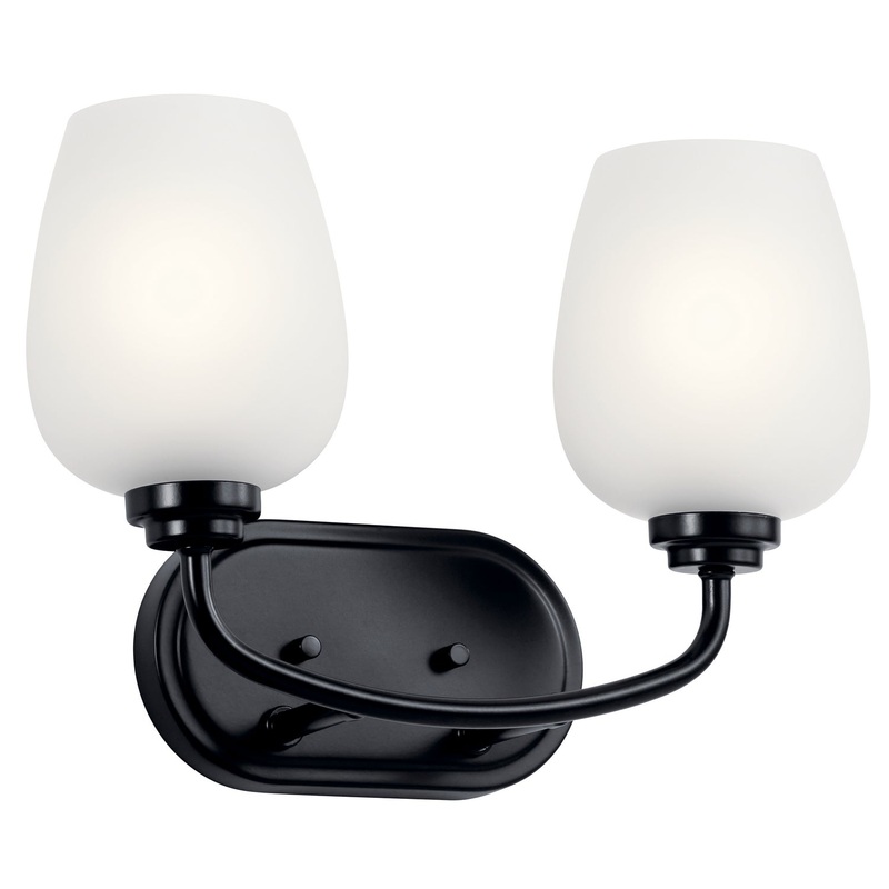 Kichler 45128BK Valserrano Two Light Bath, Black