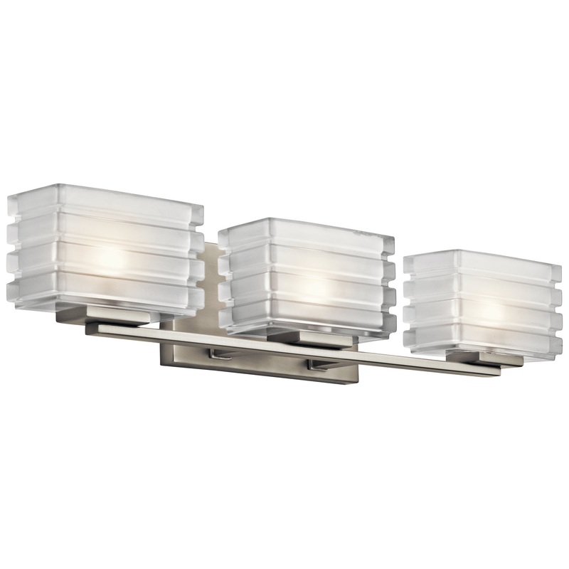 Kichler 45479NI Bazely Three Light Bath, Brushed Nickel (Discontinued)