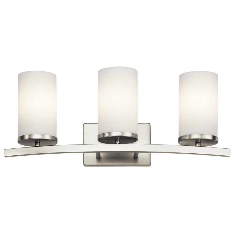 Kichler 45497NI Crosby Three Light Bath, Brushed Nickel