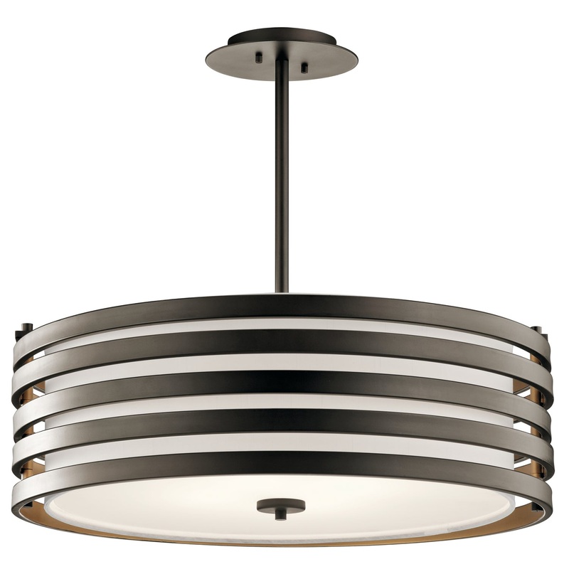 Kichler 43390OZ Roswell Four Light Pendant, Olde Bronze (Discontinued)
