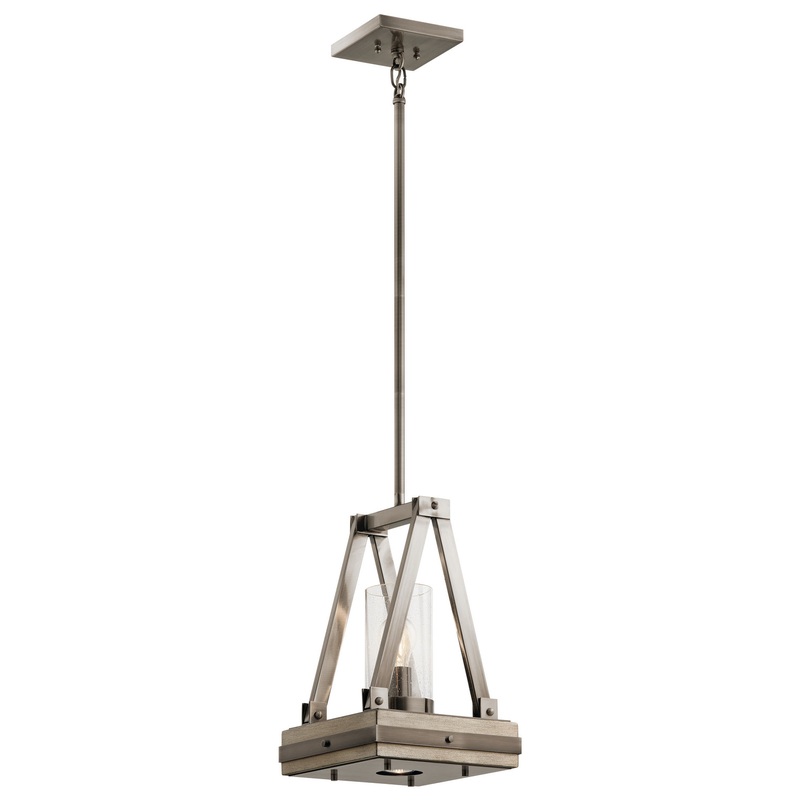 Kichler 43435CLP Colerne One Light Pendant, Classic Pewter