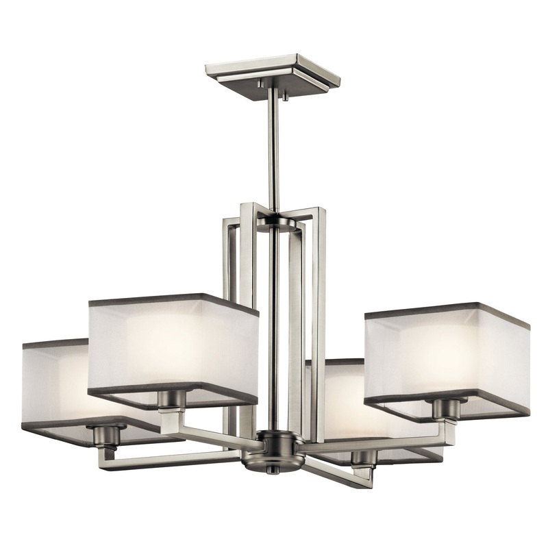 Kichler 43438NI Kailey Four Light Chandelier, Brushed Nickel (Discontinued)