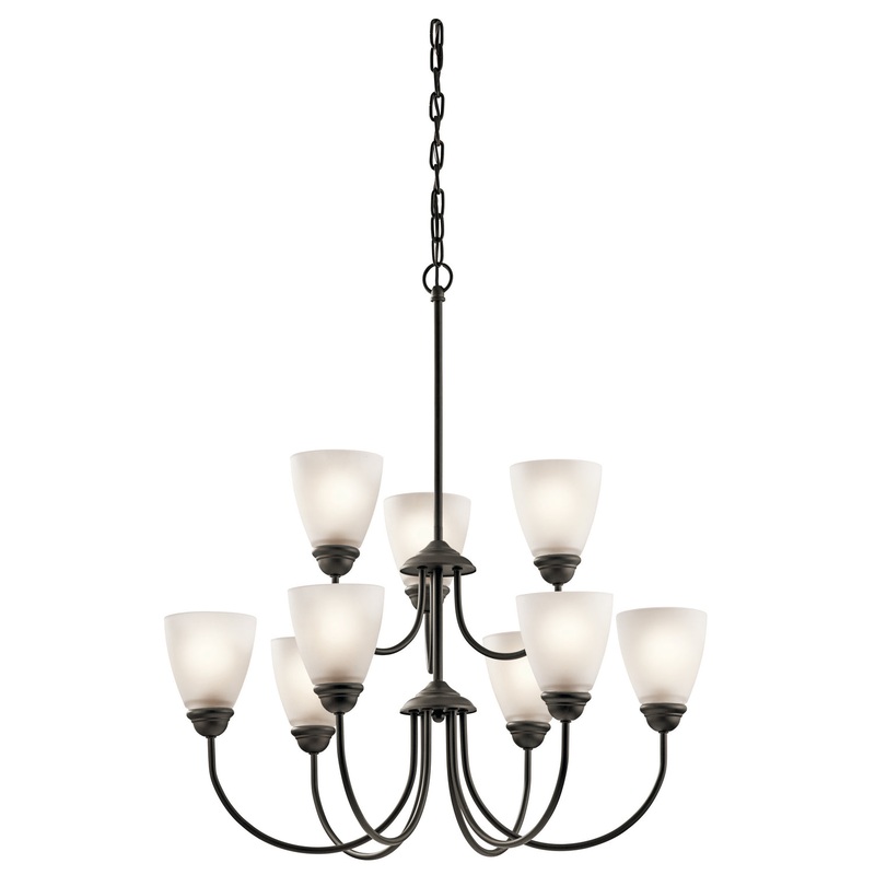 Kichler 43639OZ Jolie Nine Light Chandelier, Olde Bronze