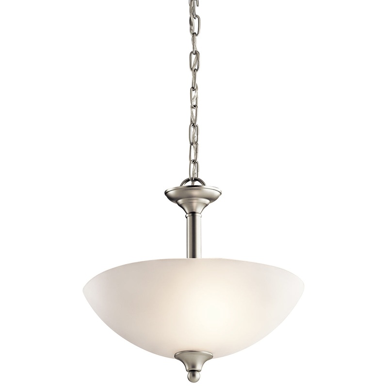 Kichler 43641NIL18 Jolie LED Pendant/Semi Flush, Brushed Nickel