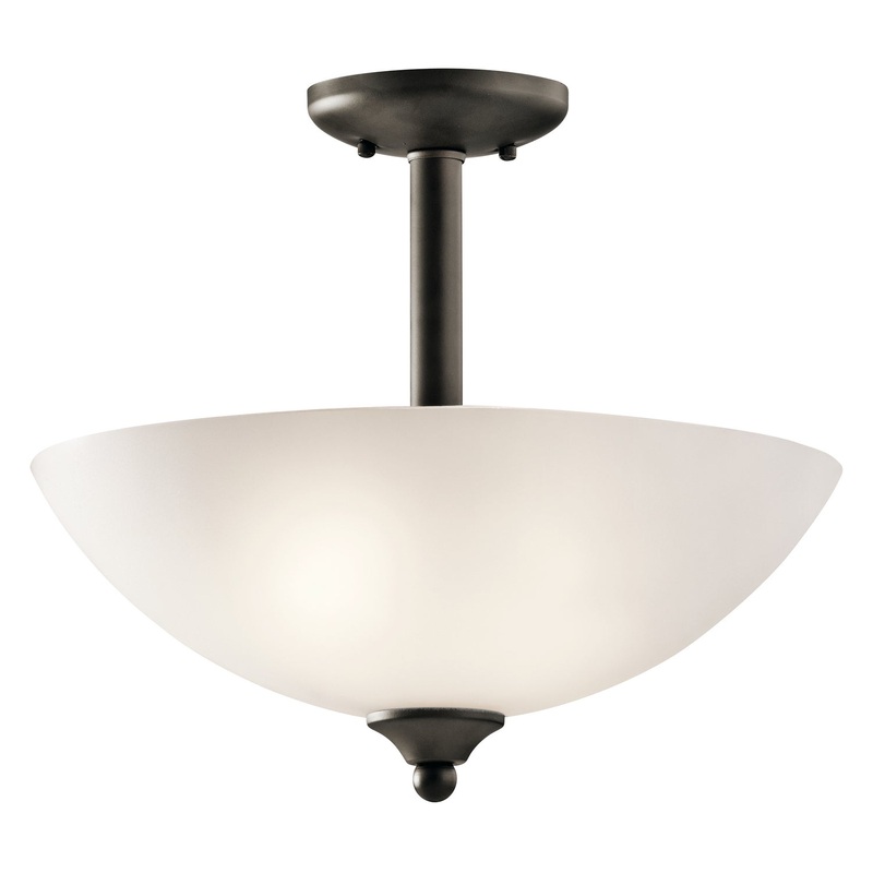 Kichler 43641OZ Jolie Two Light Pendant/Semi Flush Mount, Olde Bronze