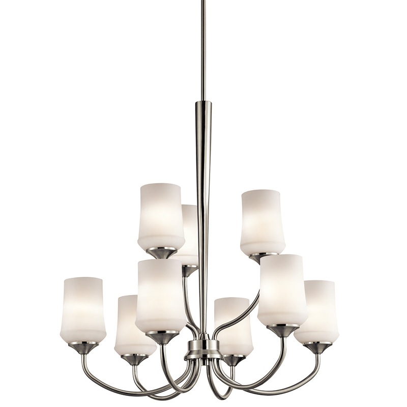 Kichler 43666NIL18 Aubrey LED Chandelier, Brushed Nickel