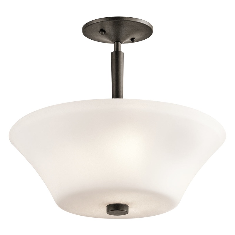 Kichler 43669OZL18 Aubrey LED Semi Flush Mount, Olde Bronze