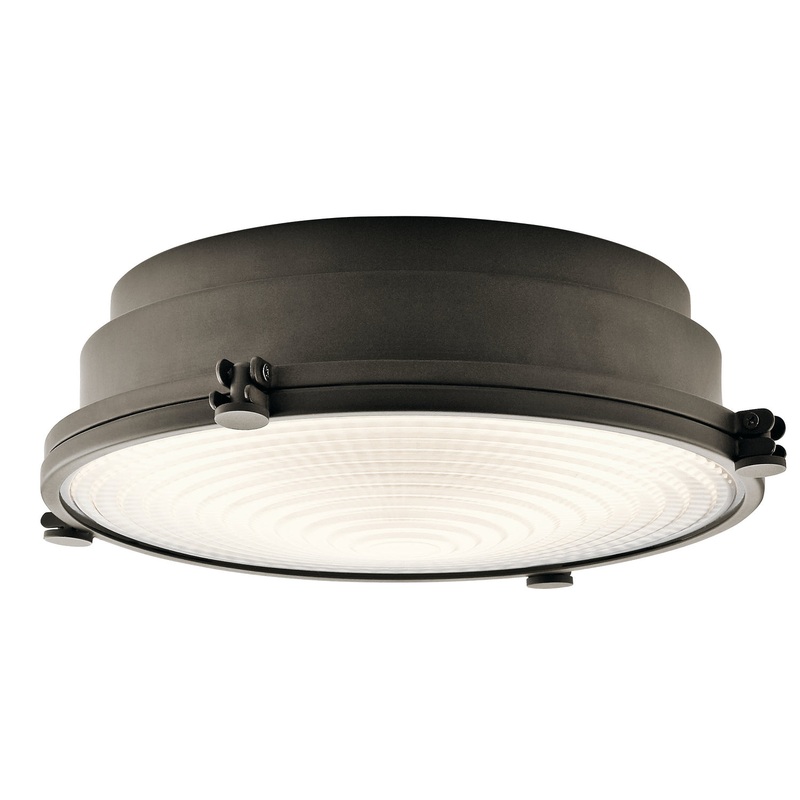 Kichler 43883OZLEDR Hatteras Bay LED Flush Mount, Olde Bronze (Discontinued)