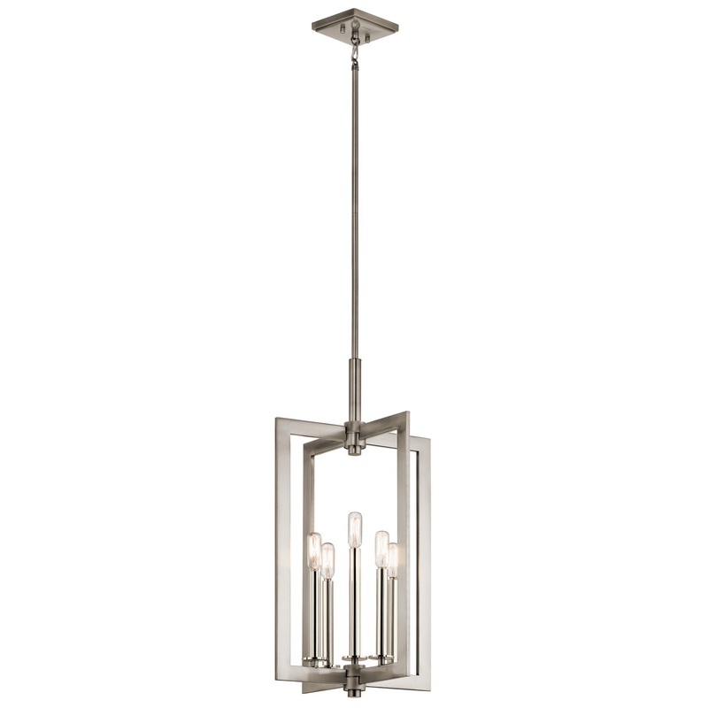 Kichler 43900CLP Cullen Five Light Foyer Pendant, Classic Pewter