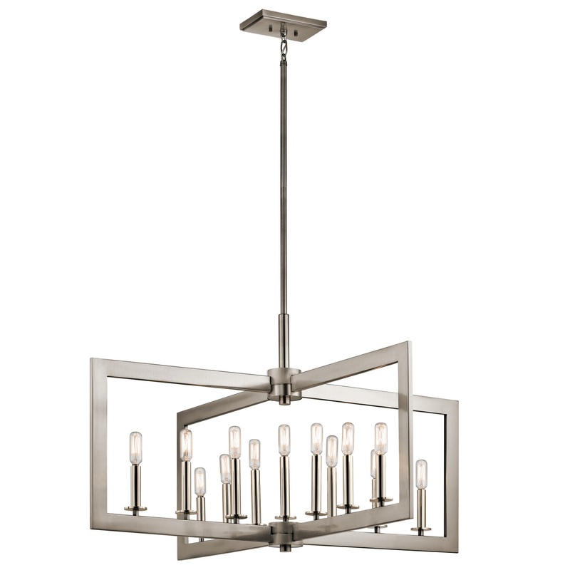 Kichler 43901CLP Cullen 13 Light Linear Chandelier, Classic Pewter (Discontinued)