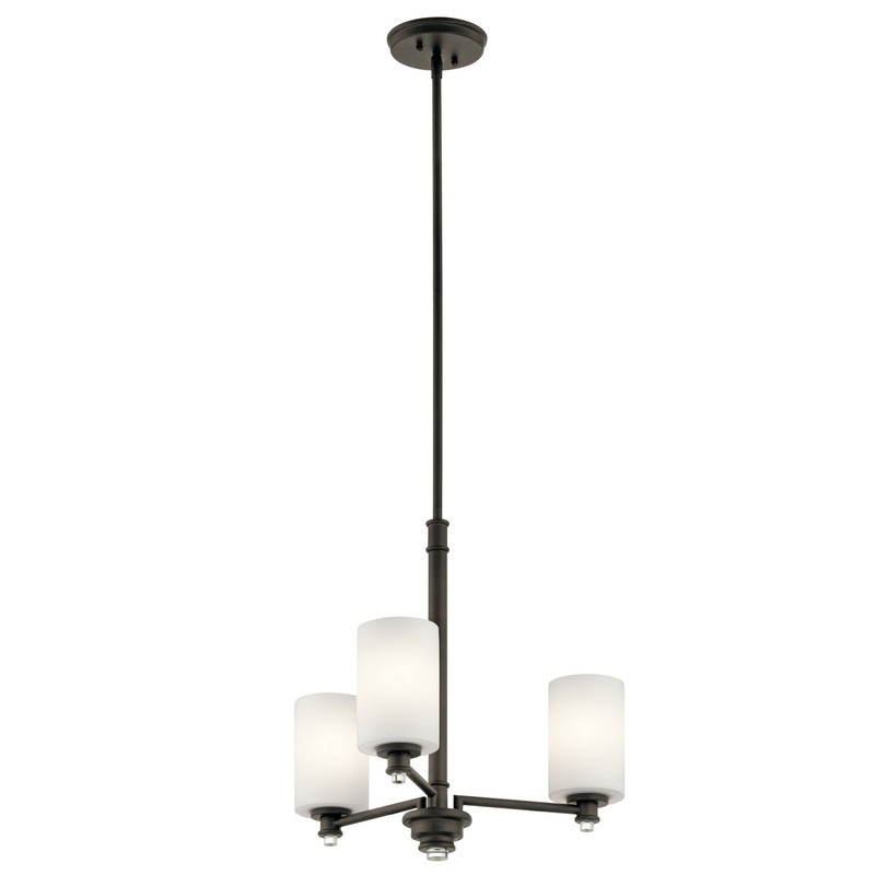 Kichler 43922OZ Joelson Three Light Mini Chandelier, Olde Bronze