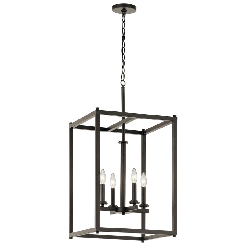 Kichler 43998OZ Crosby Four Light Foyer Pendant, Olde Bronze