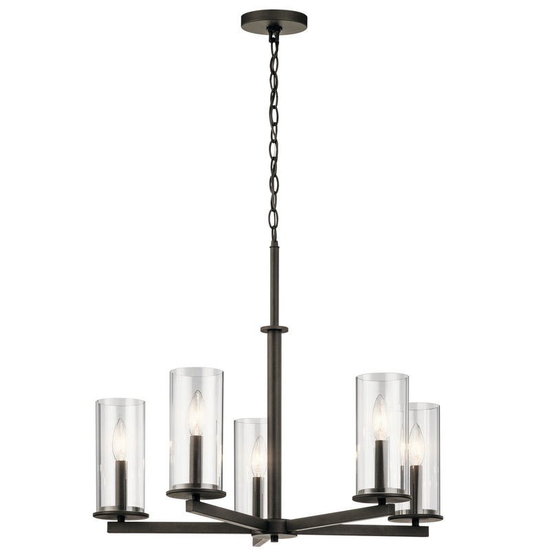 Kichler 43999OZ Crosby Five Light Chandelier, Olde Bronze