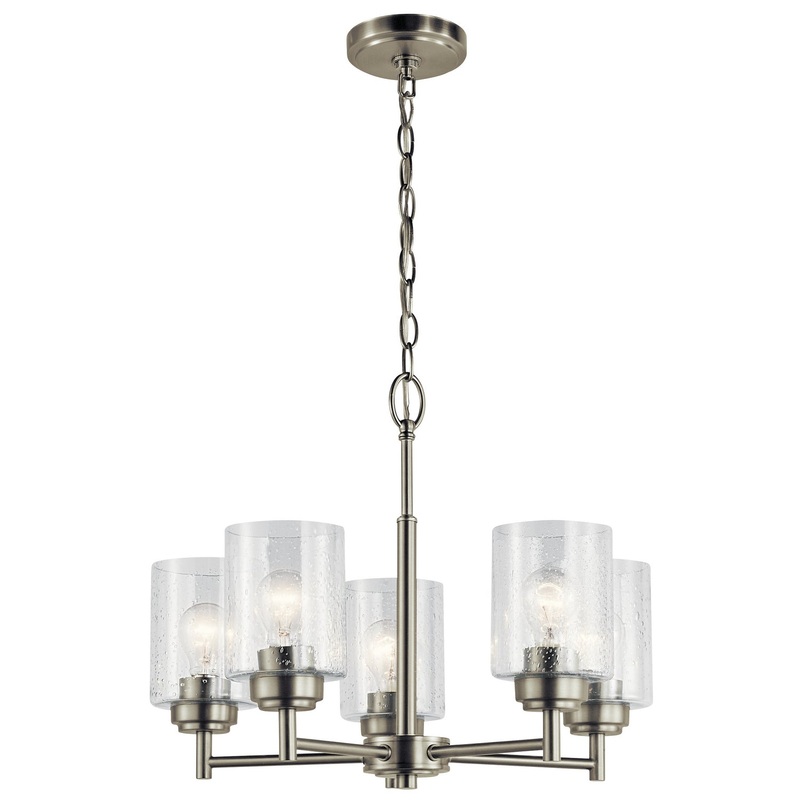 Kichler 44030NI Winslow Five Light Chandelier, Brushed Nickel