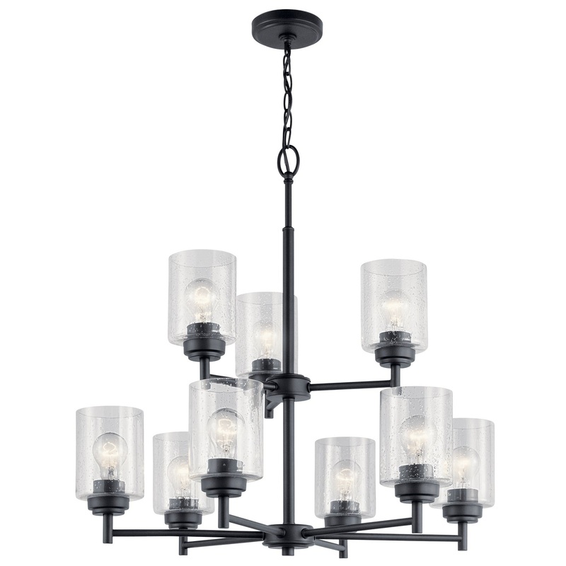 Kichler 44031BK Winslow Nine Light Chandelier, Black