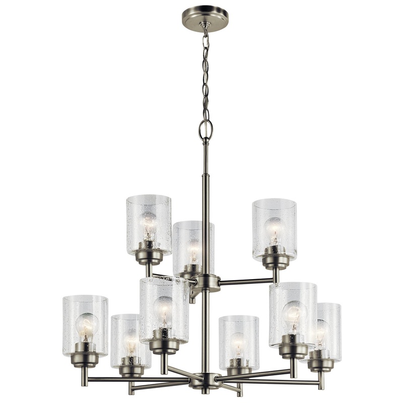 Kichler 44031NI Winslow Nine Light Chandelier, Brushed Nickel