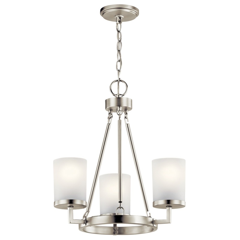 Kichler 44039NI Daimlen Three Light Chandelier, Brushed Nickel (Discontinued)