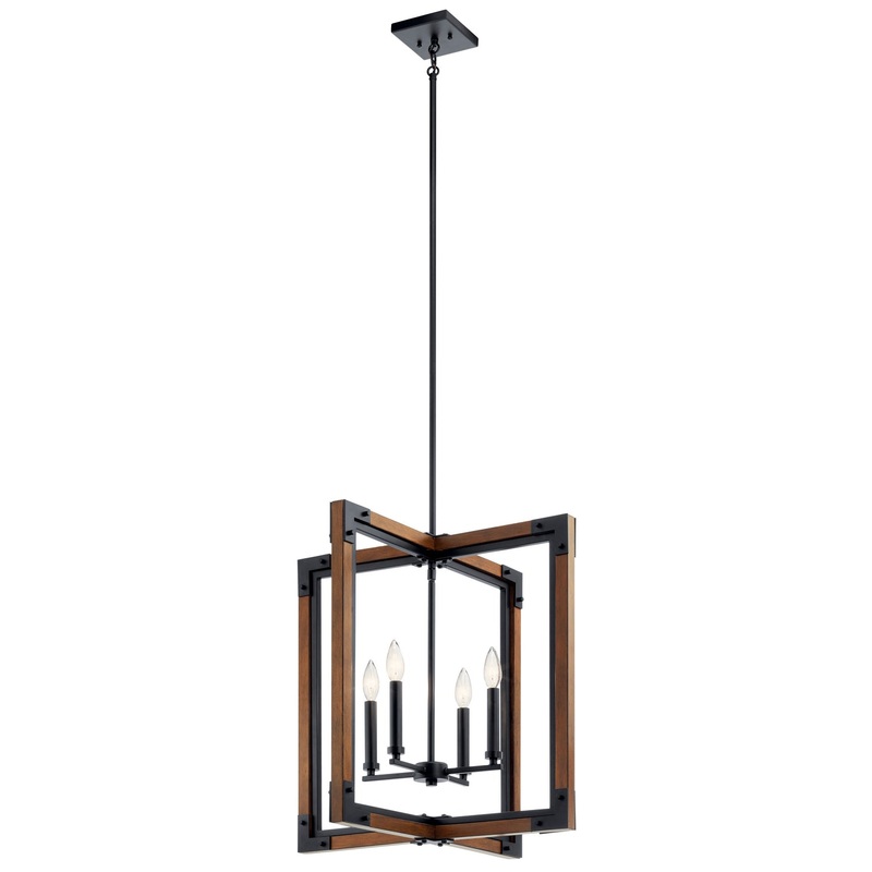 Kichler 44044AUB Marimount Four Light Pendant, Auburn Stained Finish