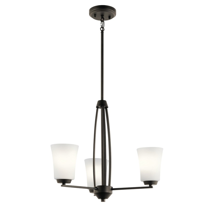 Kichler 44050OZ Tao Three Light Chandelier, Olde Bronze (Discontinued)