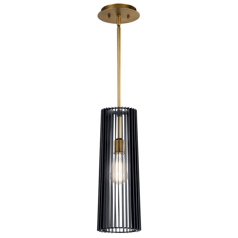 Kichler 44169BK Linara One Light Pendant, Black