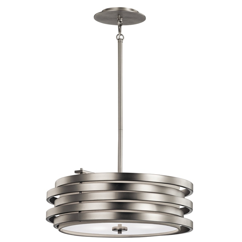 Kichler 43301NI Roswell Three Light Pendant, Brushed Nickel