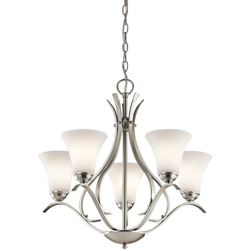 Kichler 43504NI Keiran Five Light Chandelier, Brushed Nickel (Discontinued)