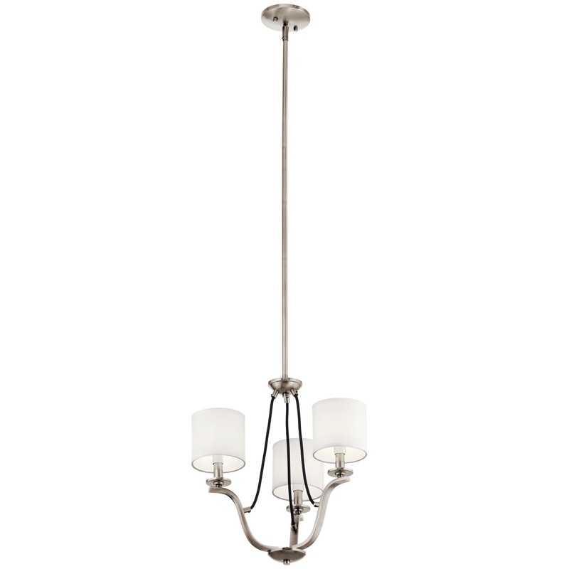 Kichler 43531CLP Thisbe Three Light Mini Chandelier, Classic Pewter