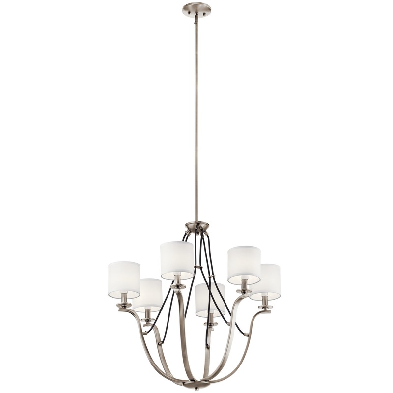 Kichler 43532CLP Thisbe Six Light Chandelier, Classic Pewter
