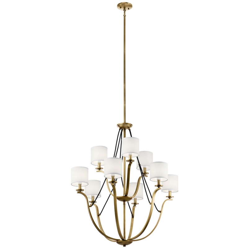Kichler 43534NBR Thisbe Nine Light Chandelier, Natural Brass (Discontinued)