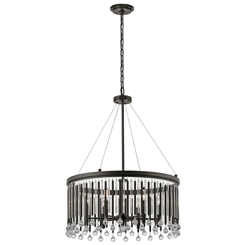 Kichler 43723ESP Piper Six Light Pendant, Espresso (Discontinued)