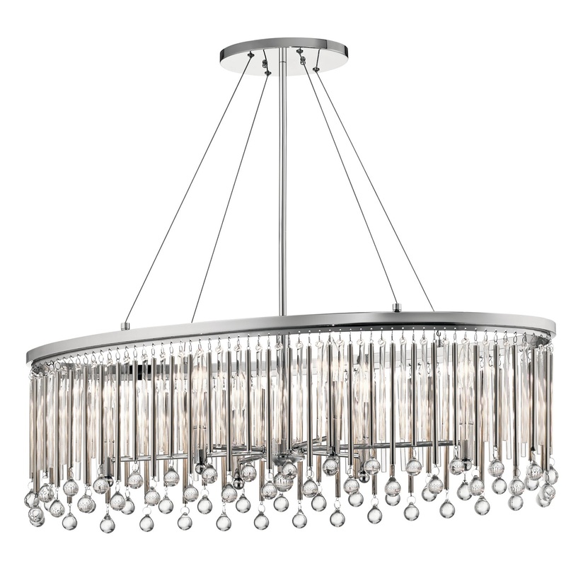 Kichler 43725CH Piper Six Light Pendant, Chrome