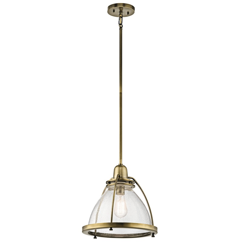 Kichler 43737NBR Silberne One Light Pendant, Natural Brass (Discontinued)