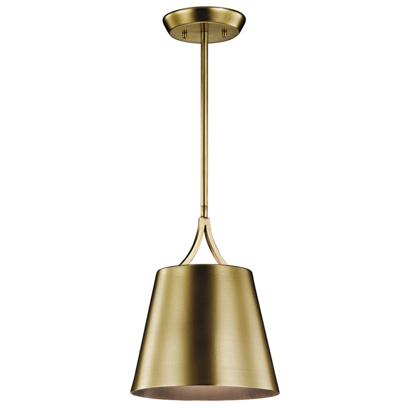Kichler 43743NBR Maclain One Light Mini Pendant, Natural Brass