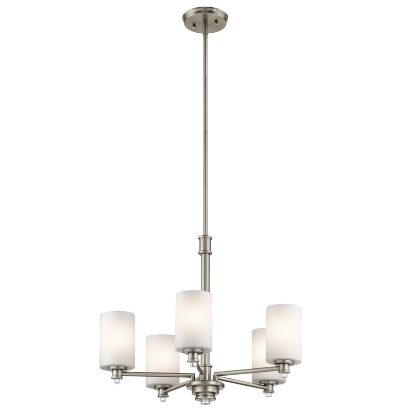 Kichler 43923NI Joelson Five Light Chandelier, Brushed Nickel
