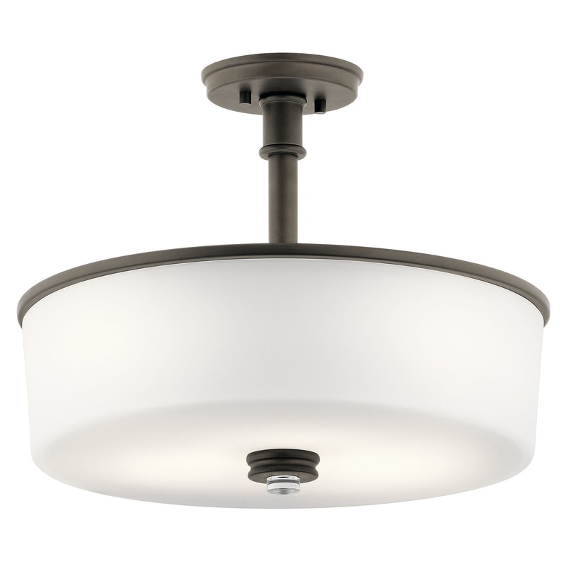 Kichler 43925OZ Joelson Three Light Pendant/Semi Flush Mount, Olde Bronze