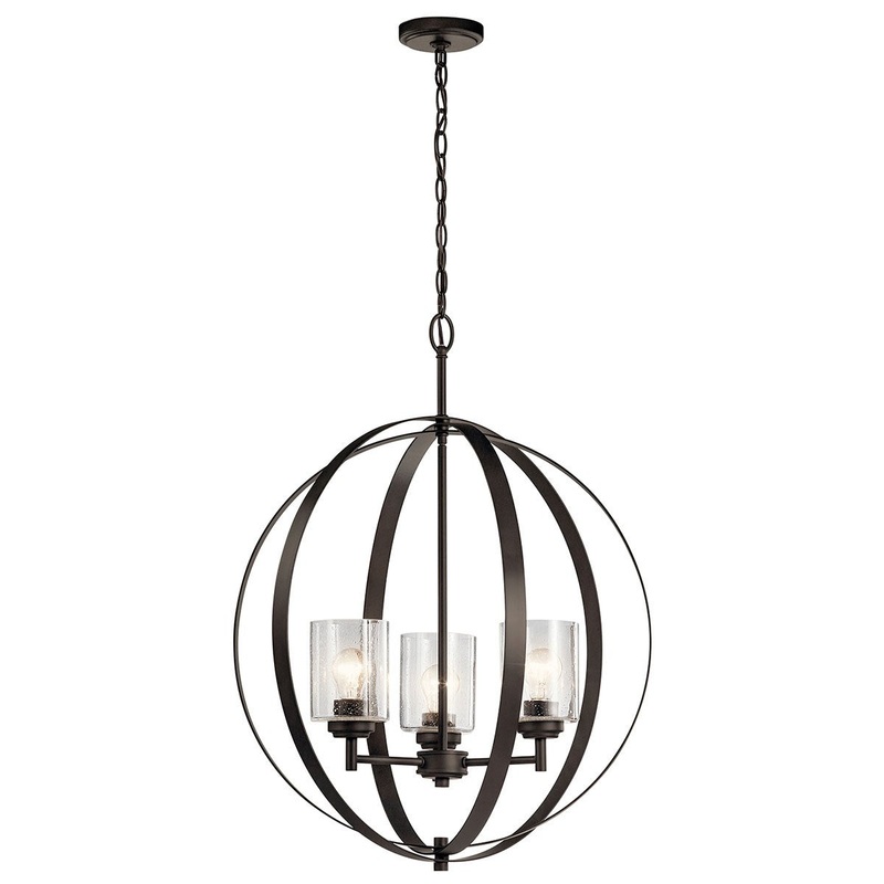 Kichler 44034OZ Winslow Three Light Chandelier, Olde Bronze
