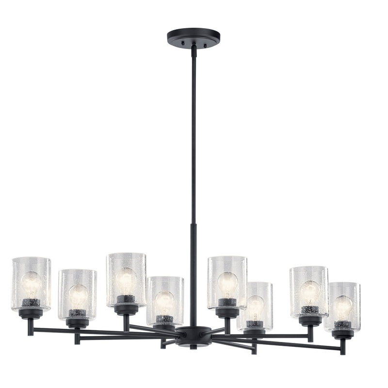 Kichler 44035BK Winslow Eight Light Chandelier, Black