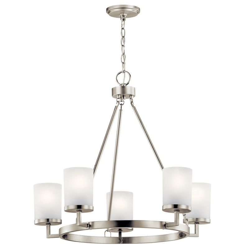Kichler 44036NI Daimlen Five Light Chandelier, Brushed Nickel (Discontinued)
