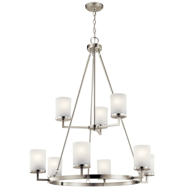 Kichler 44037NI Daimlen Nine Light Chandelier, Brushed Nickel (Discontinued)