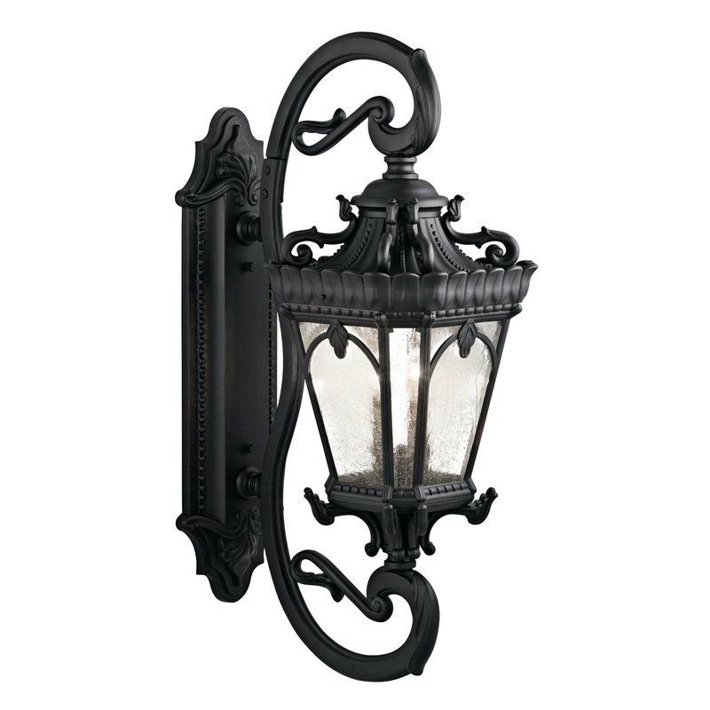 Kichler 9359BKT Tournai Four Light Outdoor Wall Mount, Textured Black