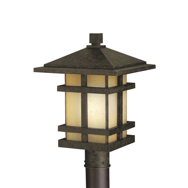 Kichler 9529AGZ Cross Creek One Light Outdoor Post Mount, Aged Bronze