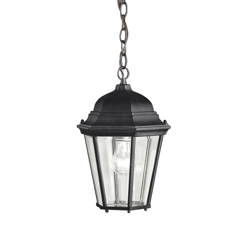 Kichler 9805BK Madison One Light Outdoor Pendant, Black