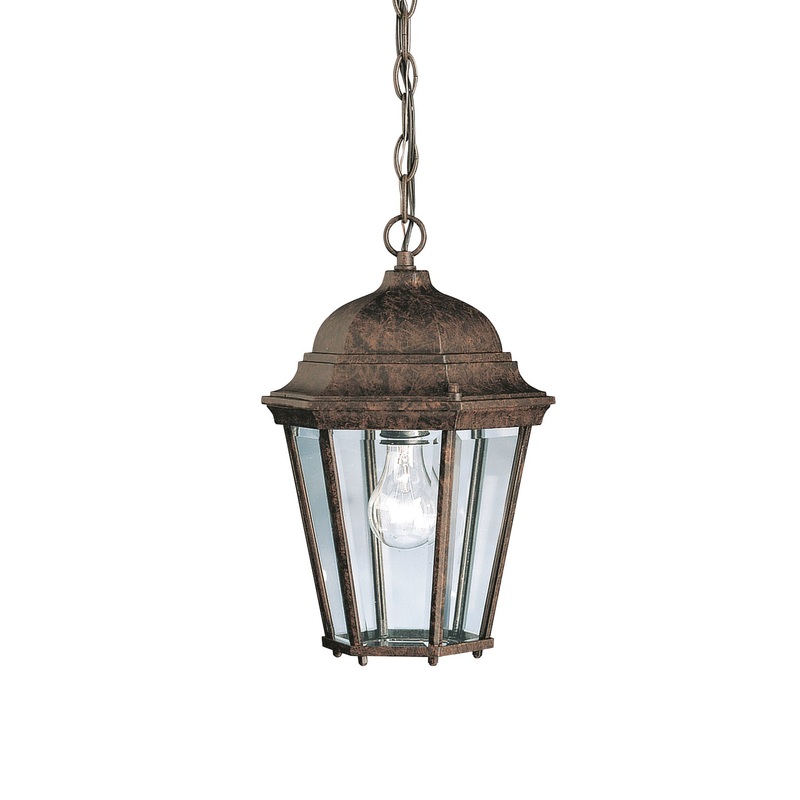 Kichler 9805TZ Madison One Light Outdoor Pendant, Tannery Bronze