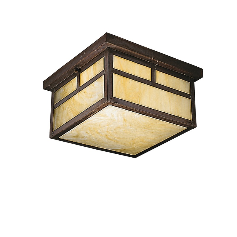 Kichler 9825CV Alameda Two Light Outdoor Ceiling Mount, Canyon View (Discontinued)