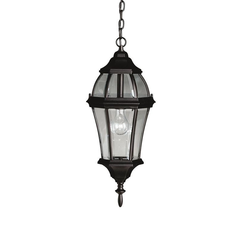 Kichler 9892BK Townhouse One Light Outdoor Pendant, Black (Discontinued)