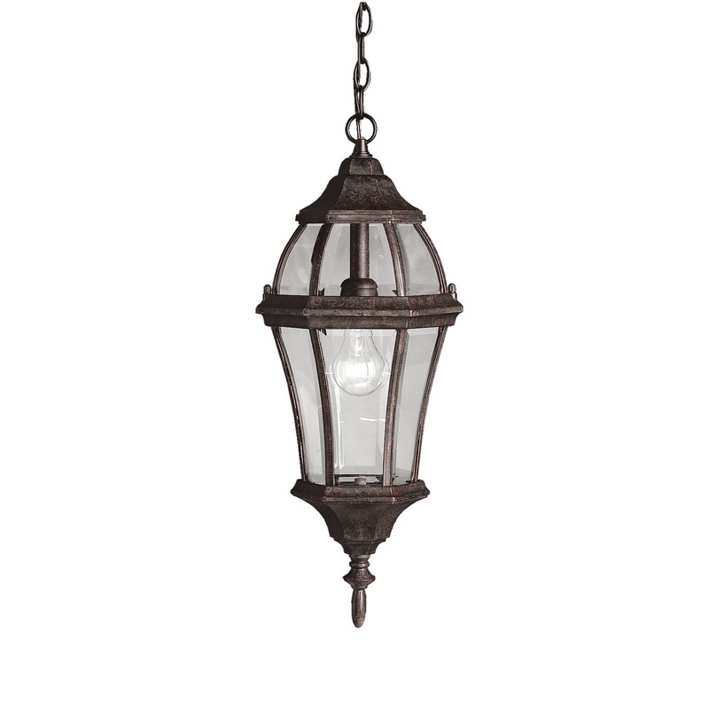 Kichler 9892TZ Townhouse One Light Outdoor Pendant, Tannery Bronze (Discontinued)