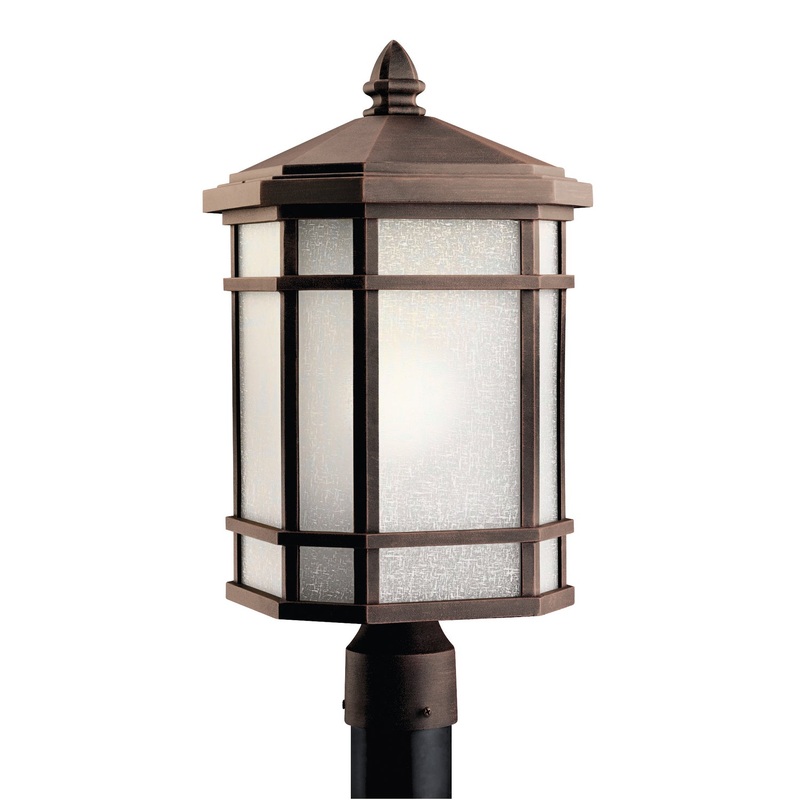 Kichler 9902PR Cameron One Light Outdoor Post Mount, Prairie Rock