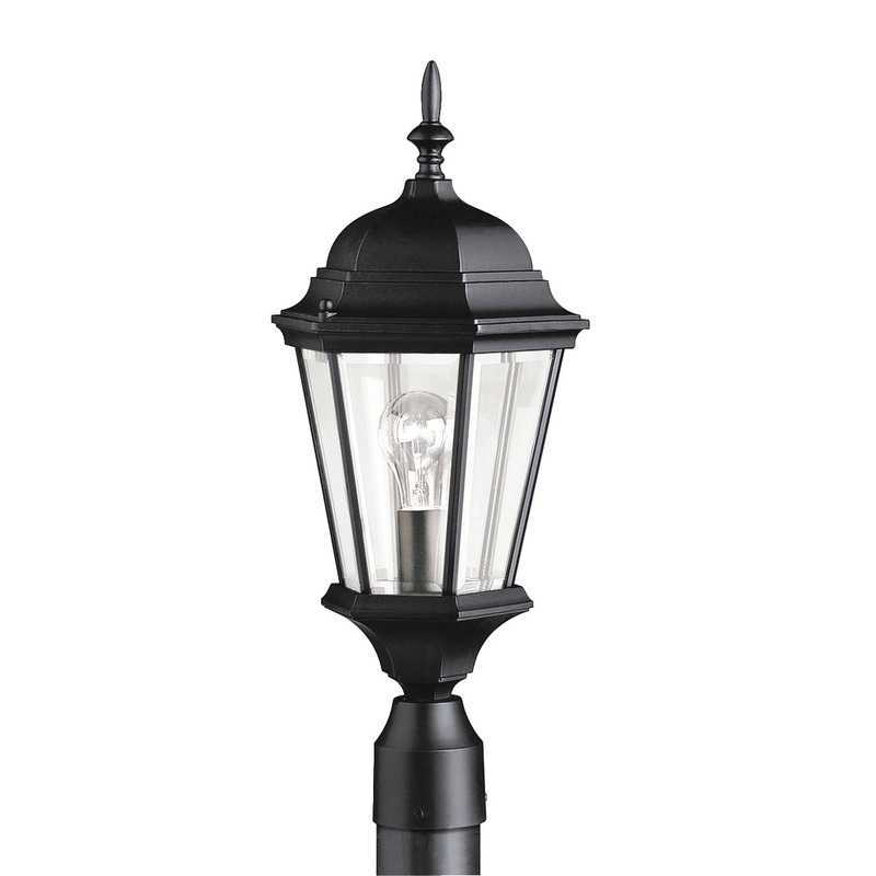 Kichler 9956BK Madison One Light Outdoor Post Mount, Black